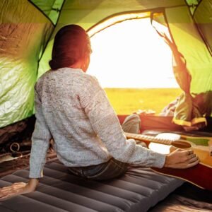 campeuse sur son matelas