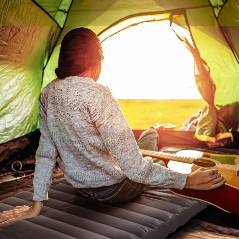 campeuse sur son matelas